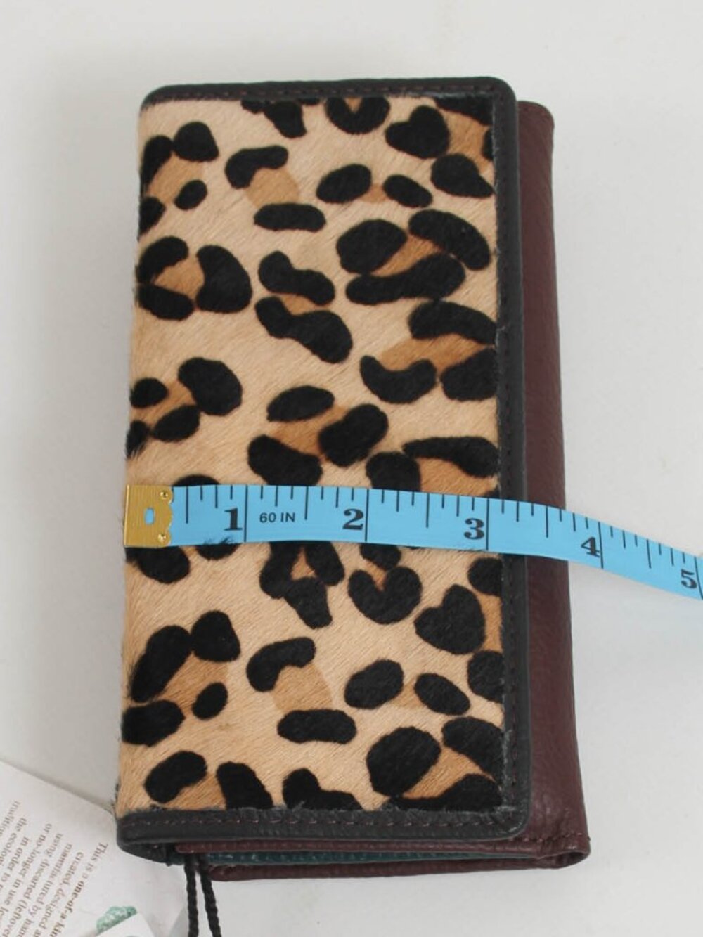 NWT Soruka Recycled Leather Leopard Print Wallet Colorful Clutch - Picture 10 of 10